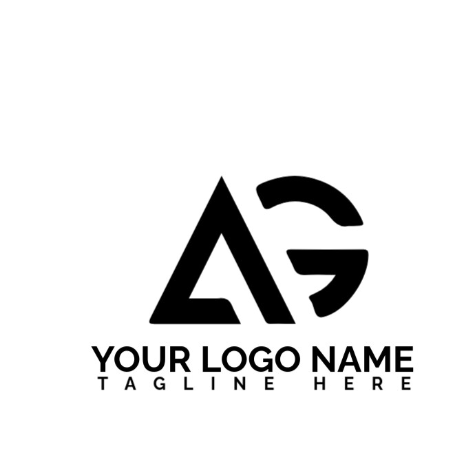 AG logo design| Company logo template